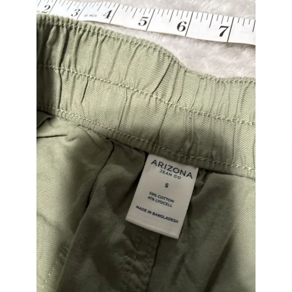 New Arizona Jean Co‎ Womens Tennessee Sage Green Cargo Pants Size 5